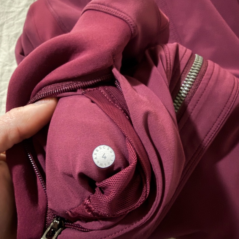 Lululemon Athletica Burgundy Hooded Jacket - Picture 3 of 3